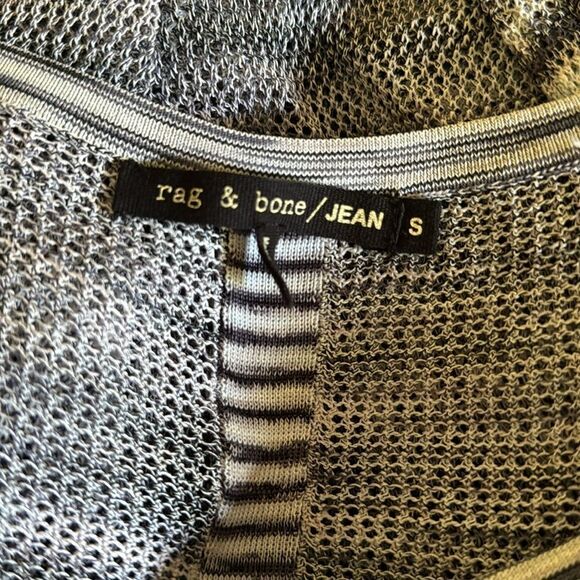 Rag & Bone gray/blue marled lightweight open knit scoops neck sweater. Small - Picture 7 of 8